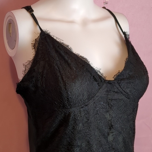 Nasty Gal Lace Me Up Bodysuit in Black size Large - Picture 2 of 6